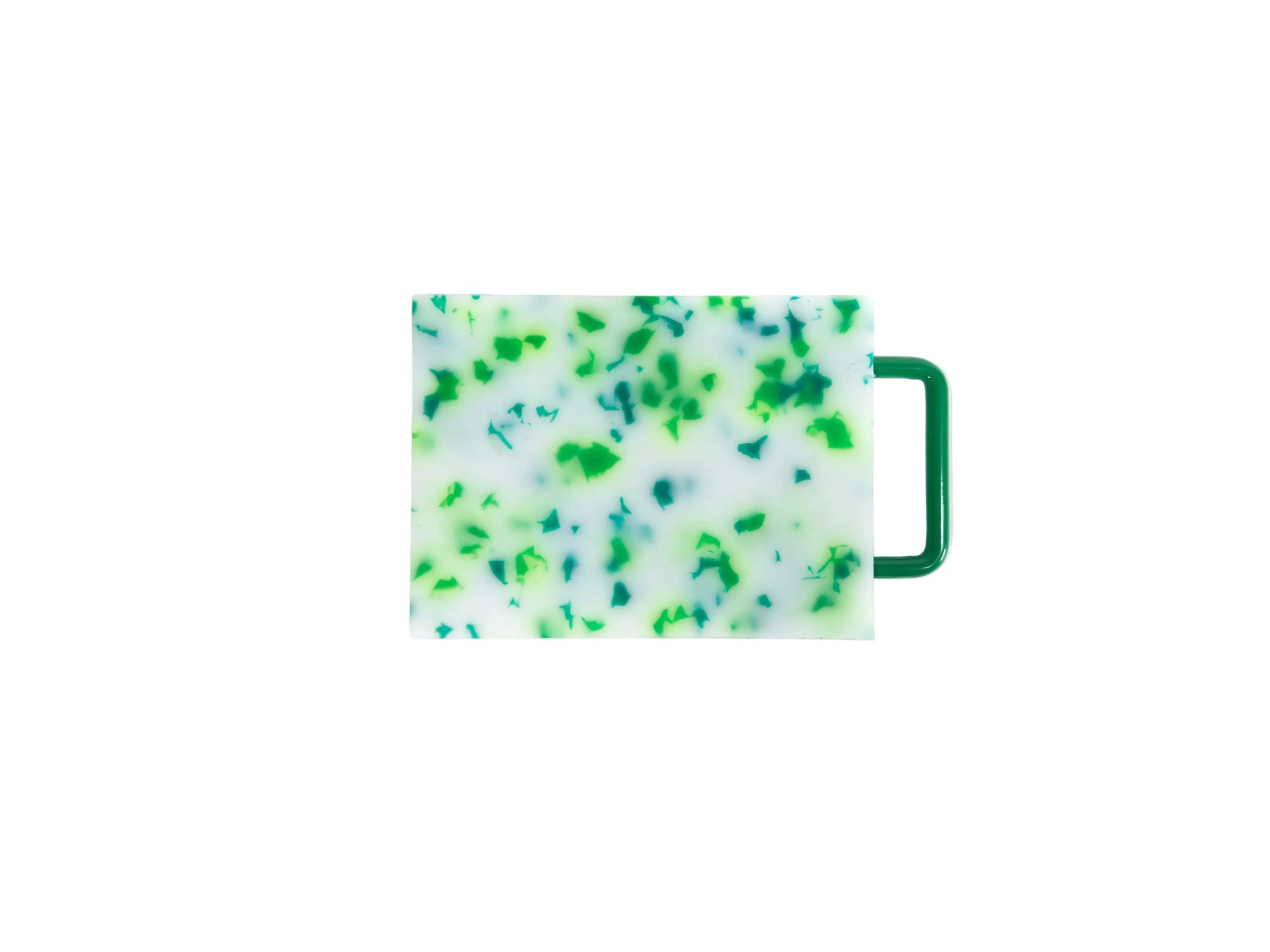 Small Cutting Board with Handle - Green/White