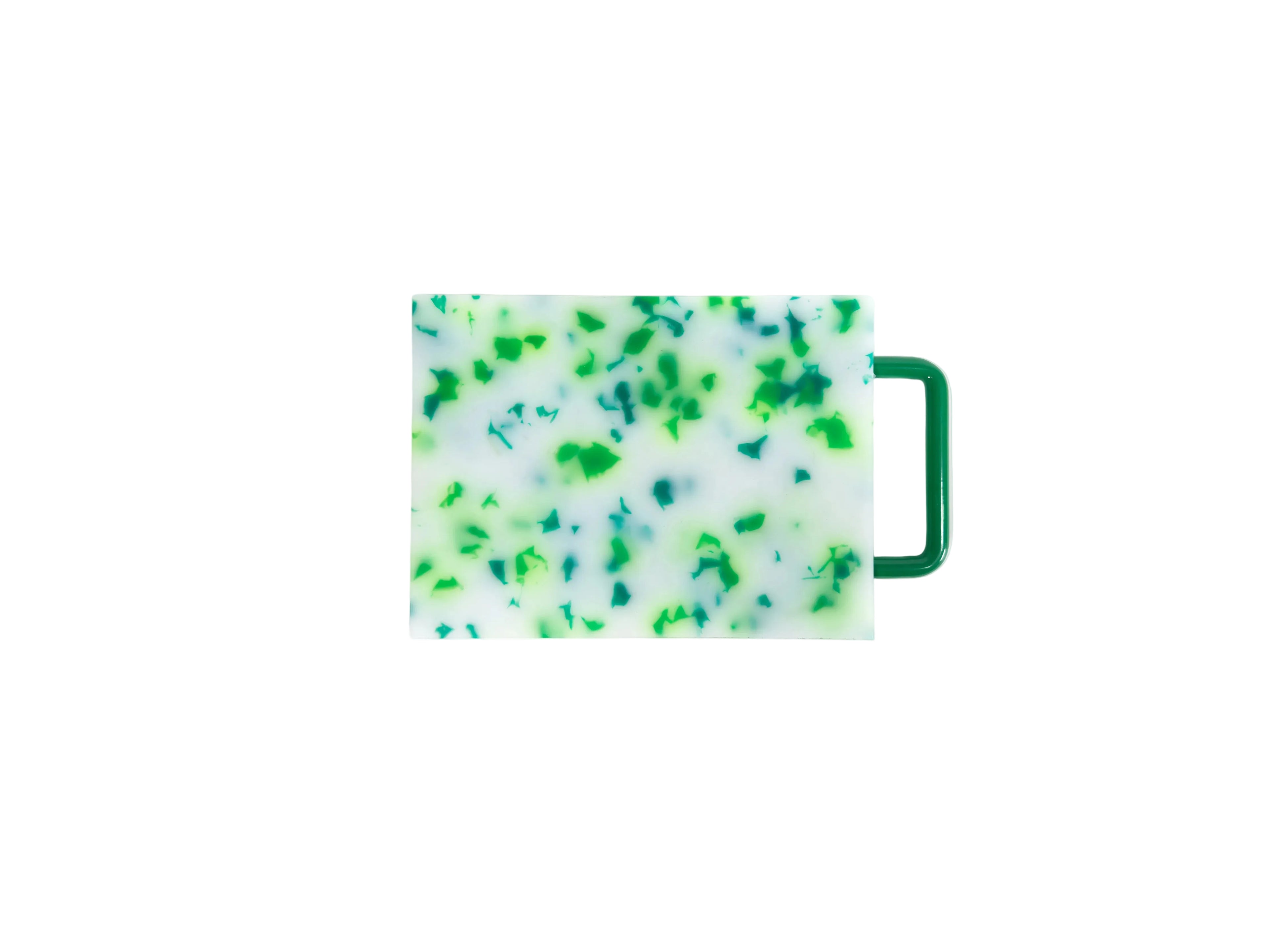 Small Cutting Board with Handle - Green/White