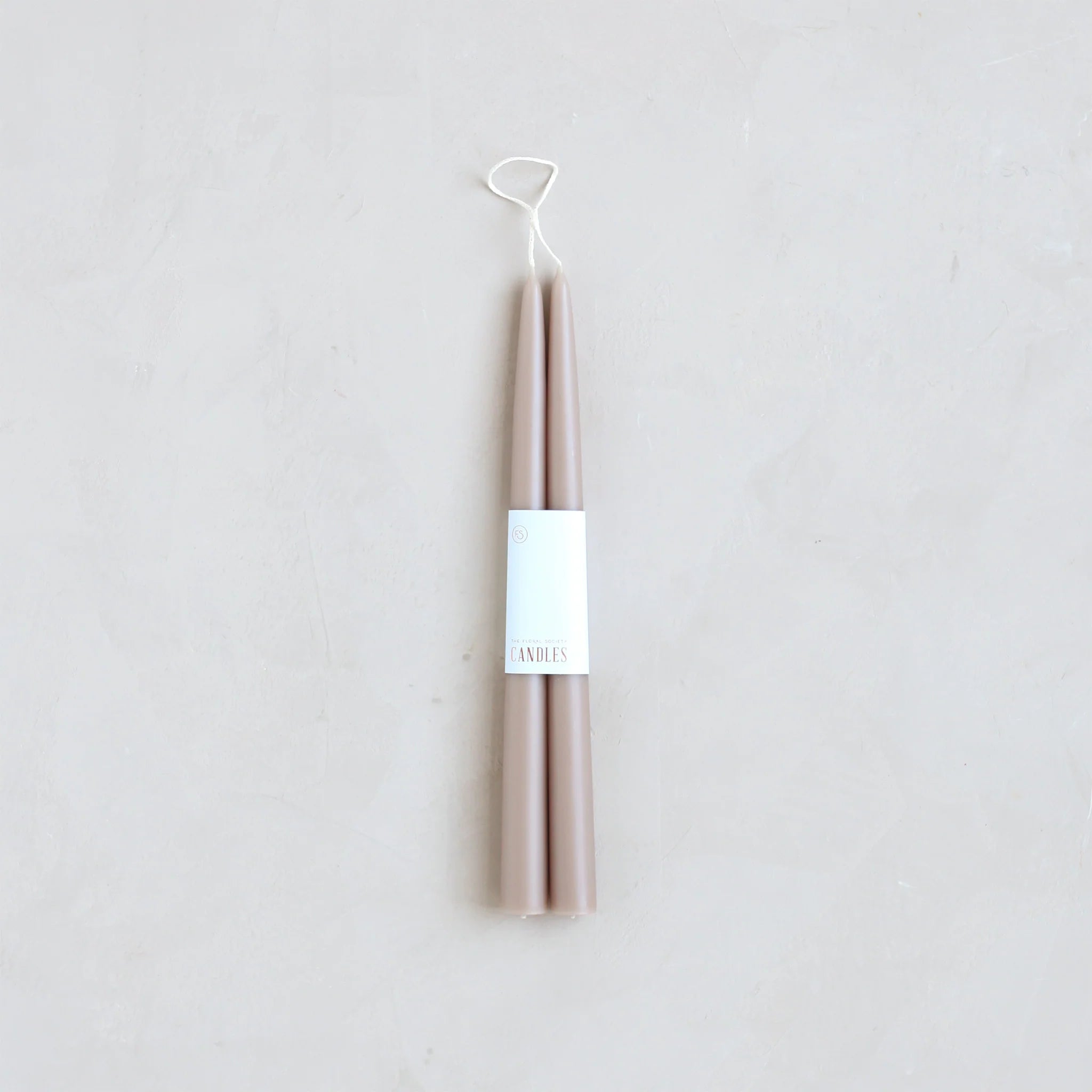 Greige Taper Candle
