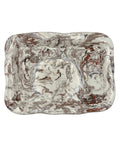 Ceramic Marbleized Tray - Brown