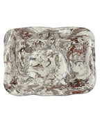 Ceramic Marbleized Tray - Brown