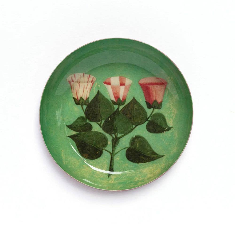 Round Enamel Tray - Festival of Flowers