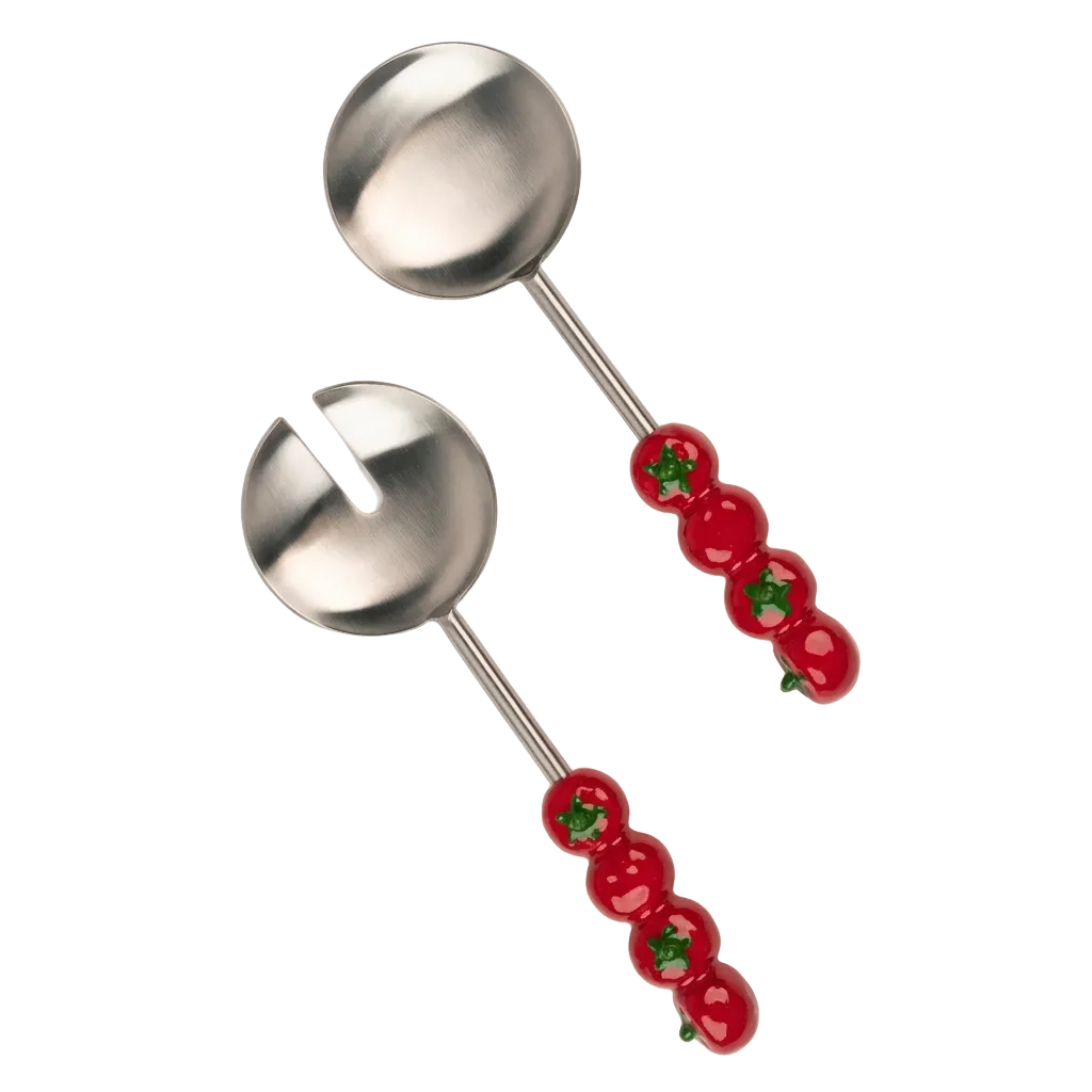 Tomato Handle Salad Servers