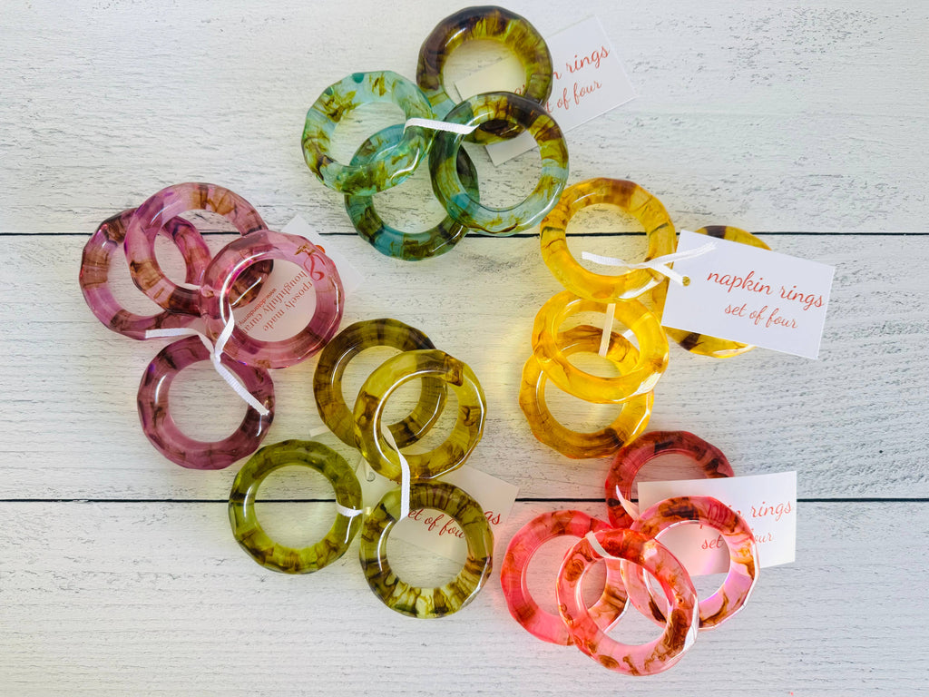 Element Napkin Rings: Amethyst