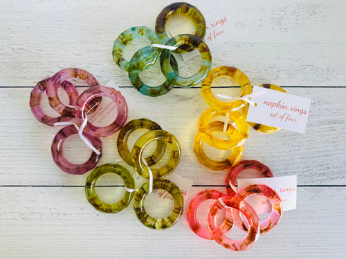 Element Napkin Rings: Lemon