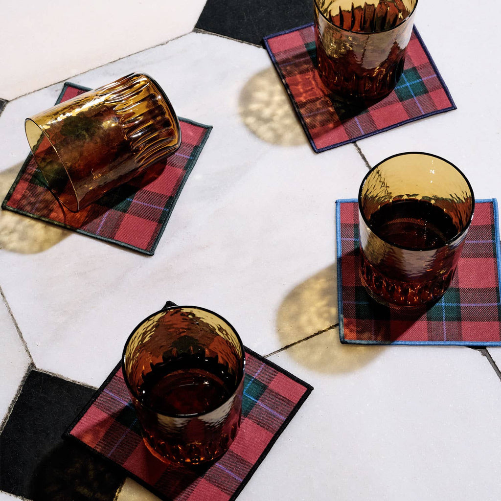 Plaid Cocktail Napkins | Set of 4