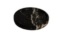 Classic Round Vanity Tray - Black Zebra Marble