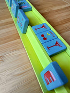 Mahjong Racks & Pushers (Set of 4): Chartreuse