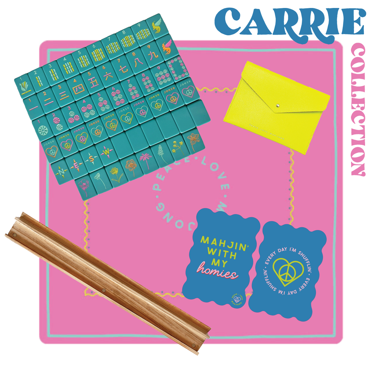 Mahjong Tiles - Totally Teal