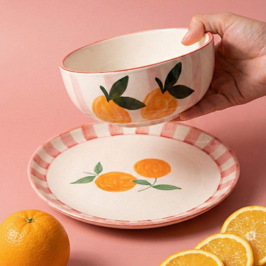 Striped Breakfast Bowl