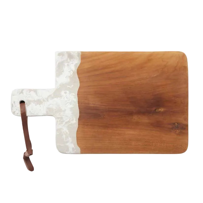 White Swirled Serving Board