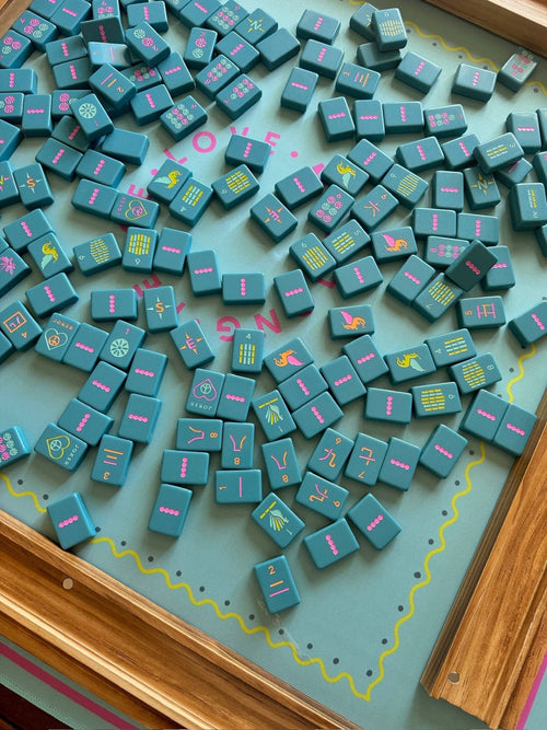 Mahjong Tiles - Totally Teal