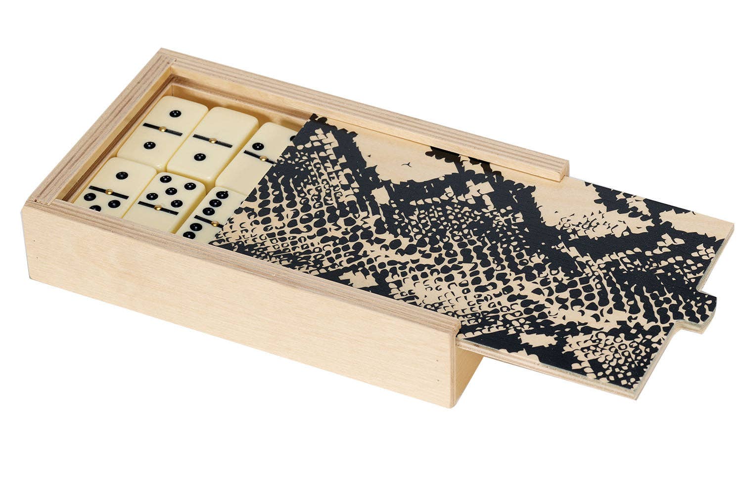 Snake Skin Black Domino Set
