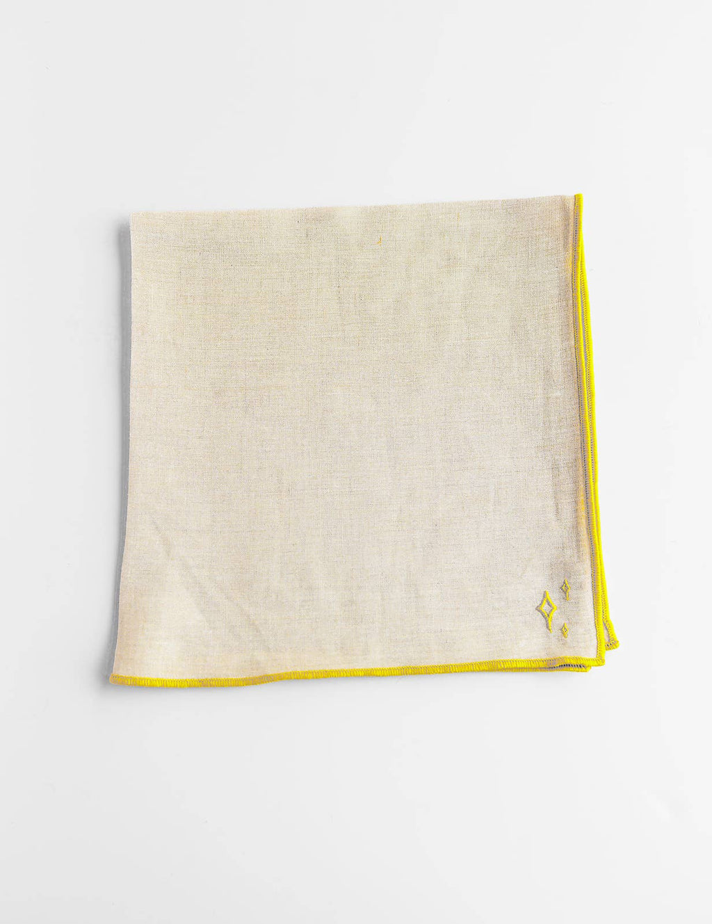 Linen Napkin - Yellow Trim
