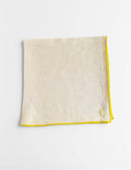 Linen Napkin - Yellow Trim