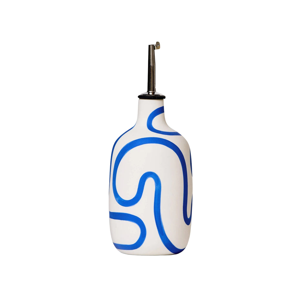 Oil / Vinegar Cruets - Cobalt Outline: Short