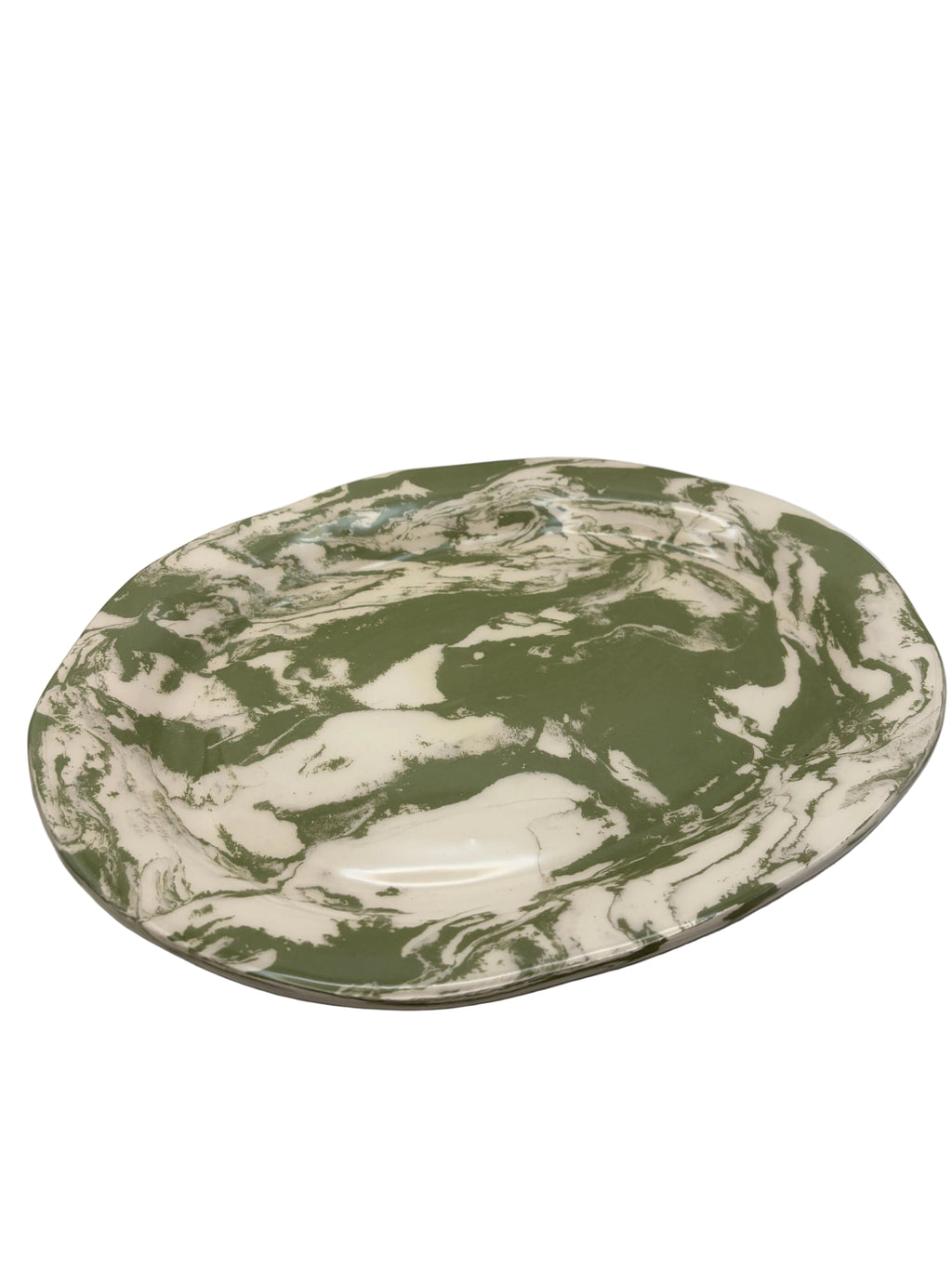 Ceramic Oval Tray - Green