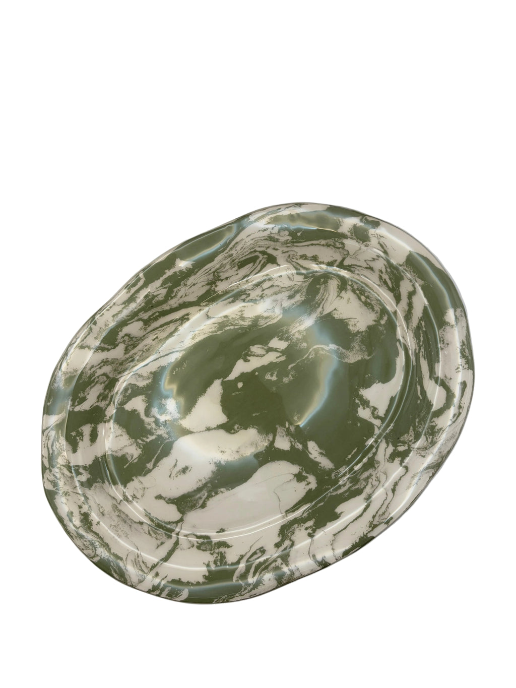 Ceramic Oval Tray - Green