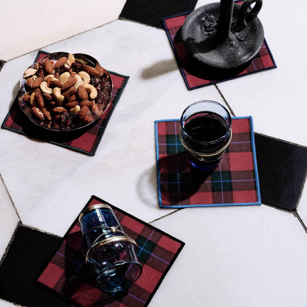 Plaid Cocktail Napkins | Set of 4