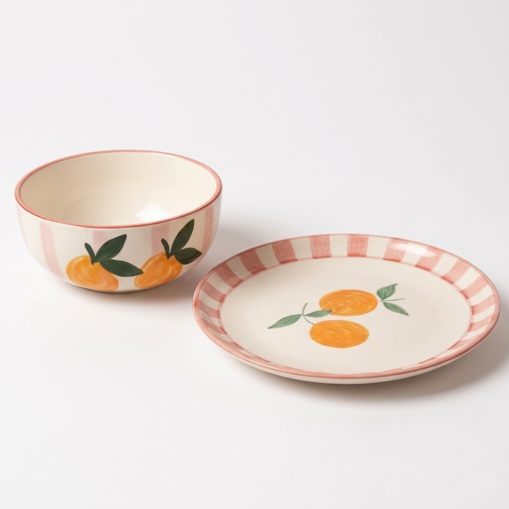 Striped Salad Plate