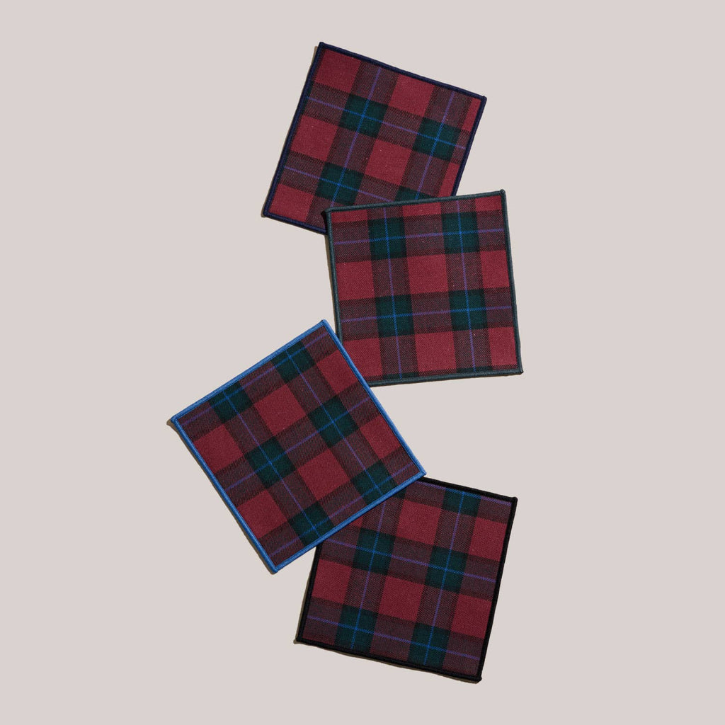 Plaid Cocktail Napkins | Set of 4