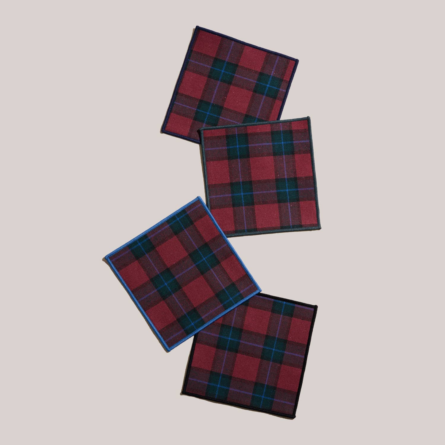 Plaid Cocktail Napkins | Set of 4