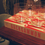 Backgammon Coffee Table Book - Red