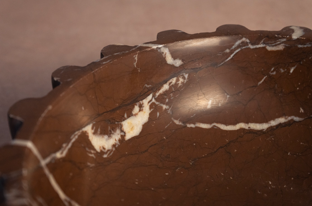 Signature Pleated Bowl - Chocolate Marble