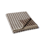 Floyd Zero Dye Blanket, Ivory/Coffee Microgrid