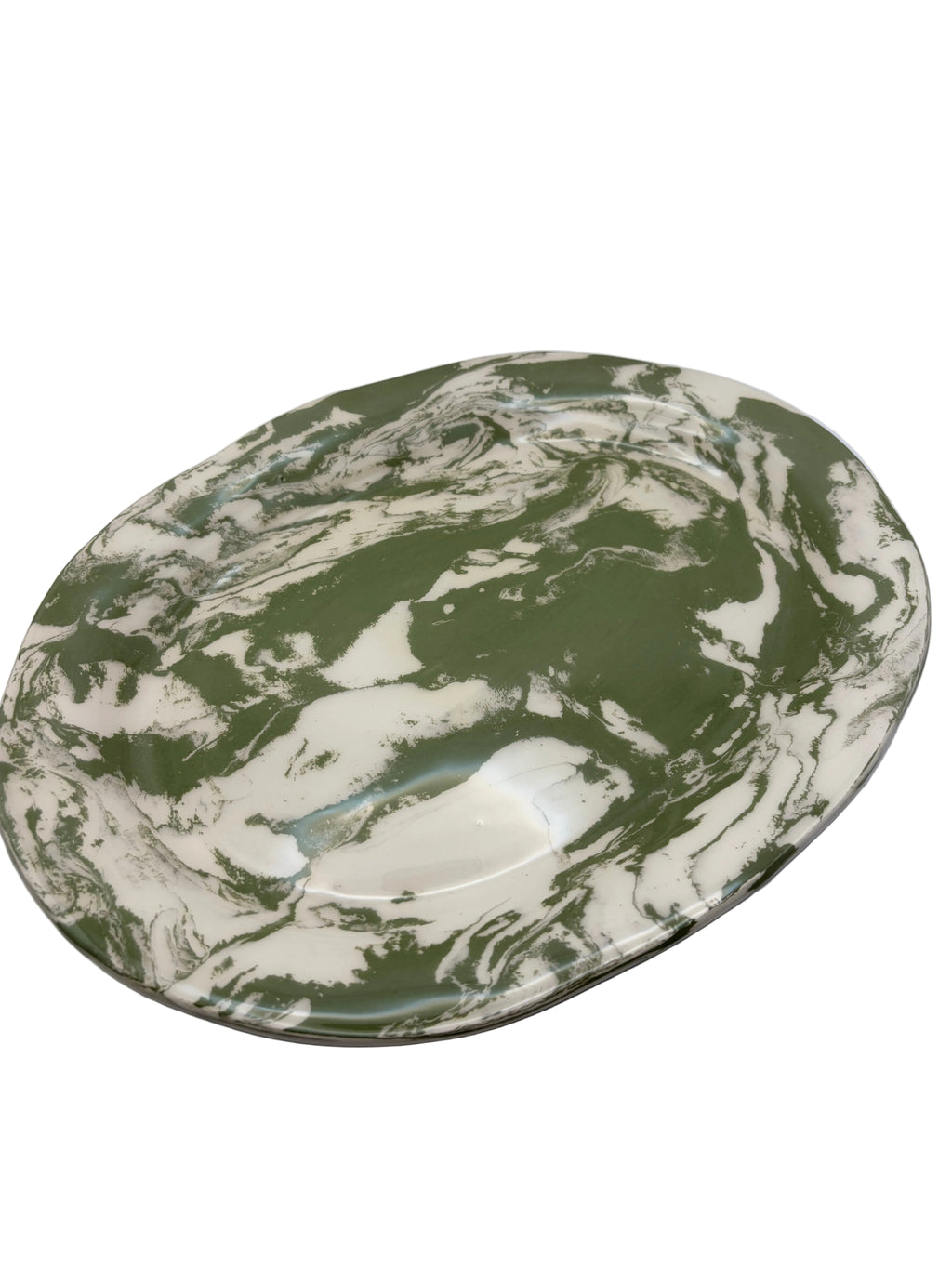 Ceramic Oval Tray - Green