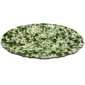 Splatter Scallop Platter, Green