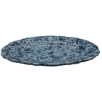 Splatter Scallop Platter, Blue