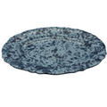 Splatter Scallop Platter, Blue