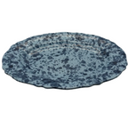 Splatter Scallop Platter, Blue