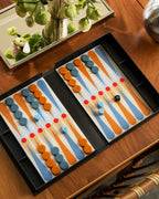 Backgammon Coffee Table Book - Navy