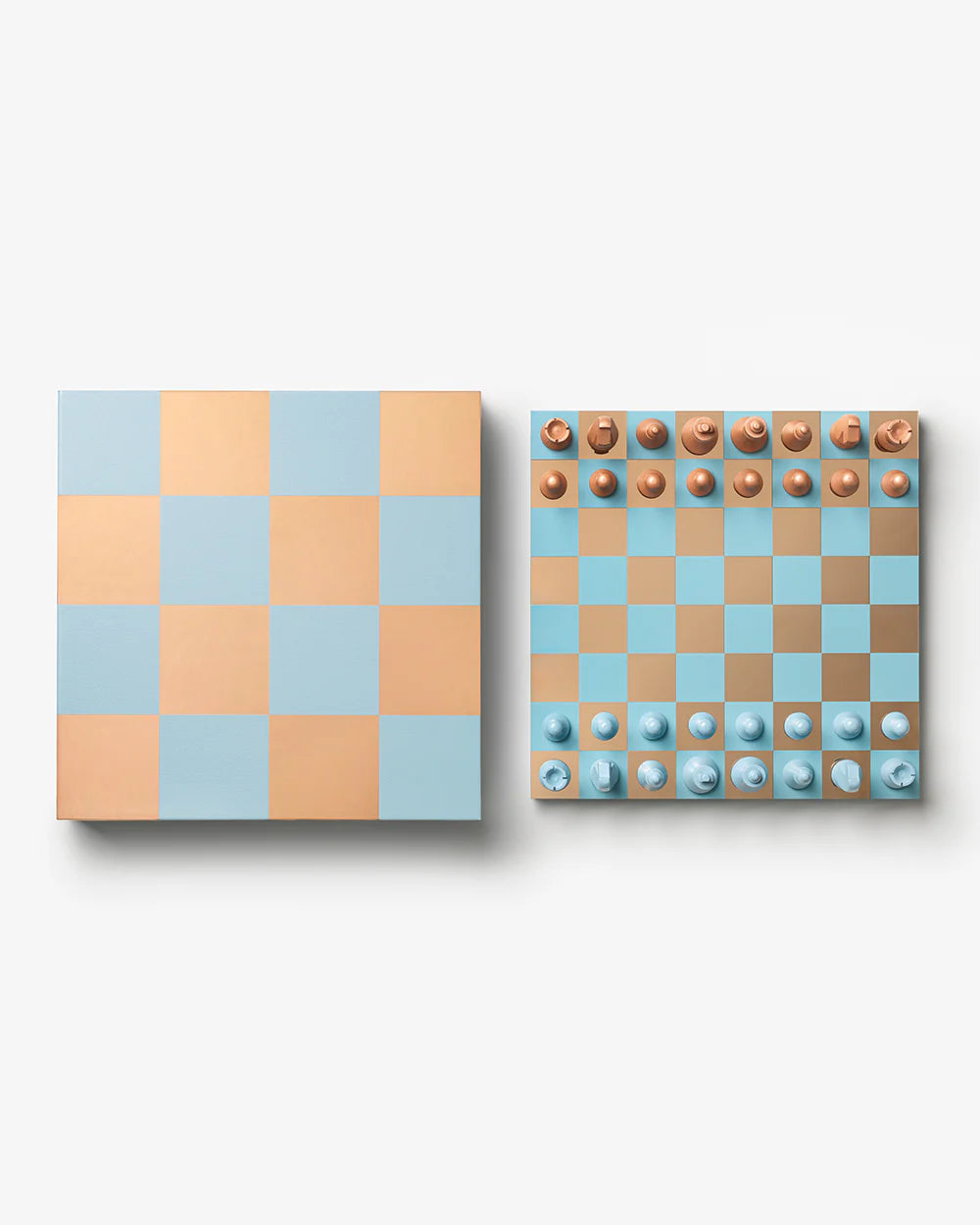 Chess Coffee Table Book - Blue Mirrored