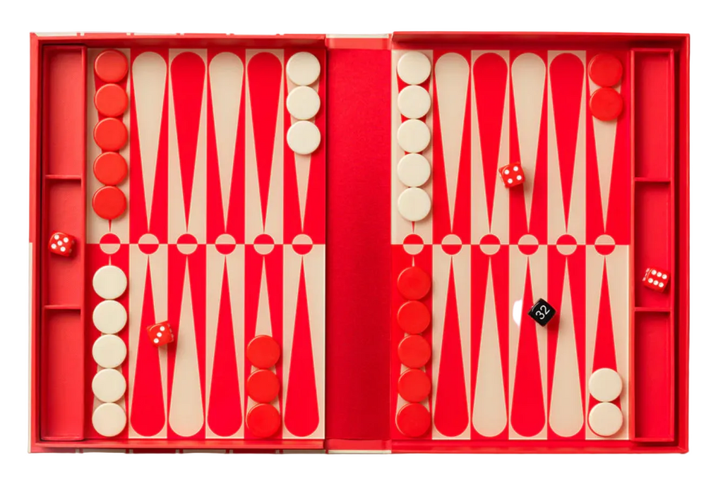 Backgammon Coffee Table Book - Red