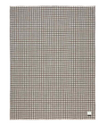 Floyd Zero Dye Blanket, Ivory/Coffee Microgrid