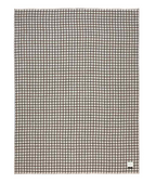 Floyd Zero Dye Blanket, Ivory/Coffee Microgrid
