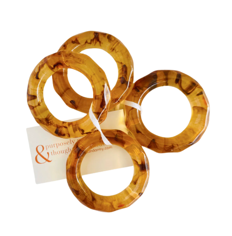 Element Napkin Rings- Honey