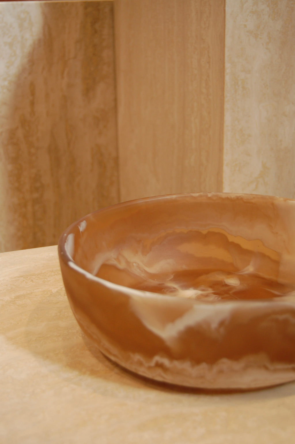 Brown Swirled Serving Bowl - Small