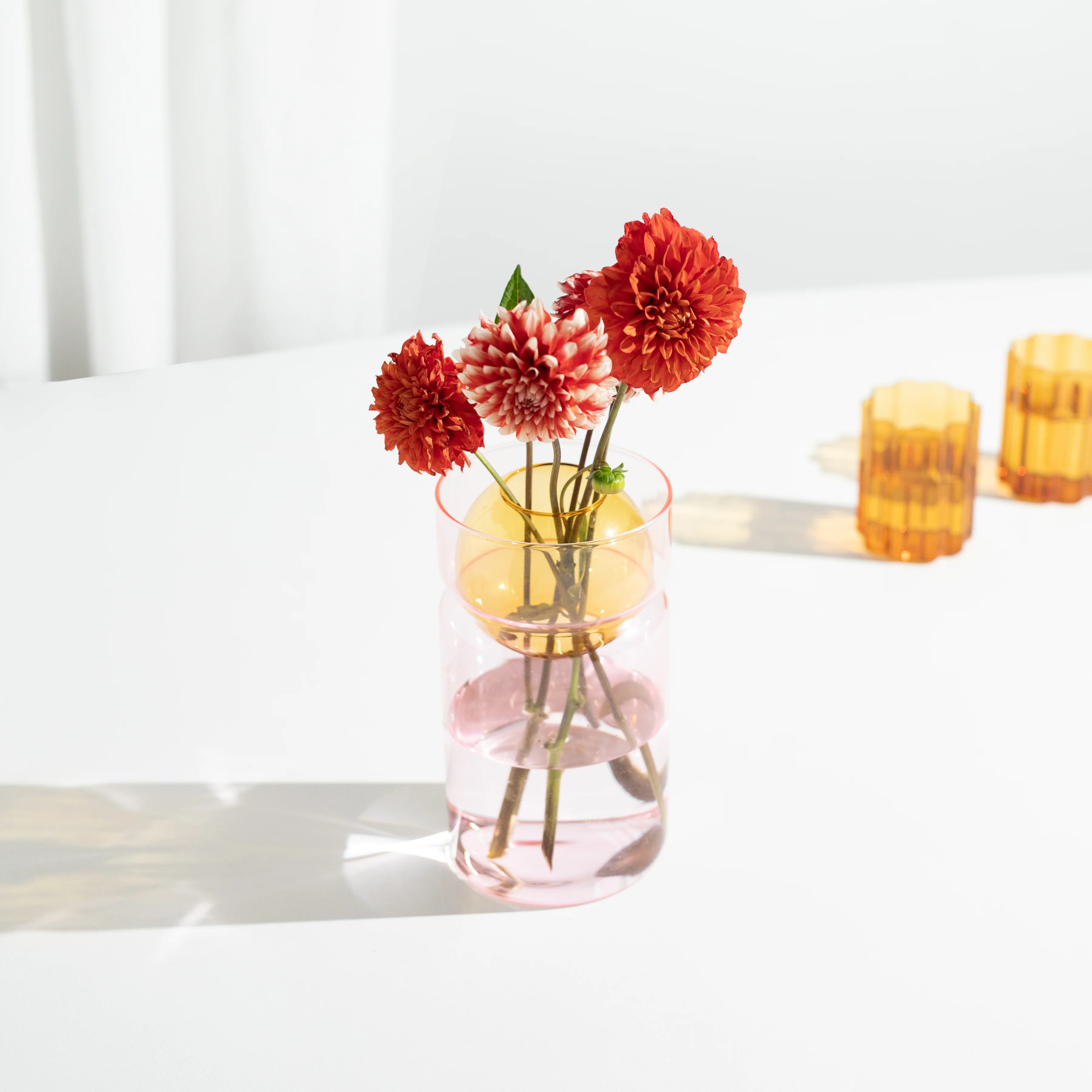 Balance Vase - Pink Amber