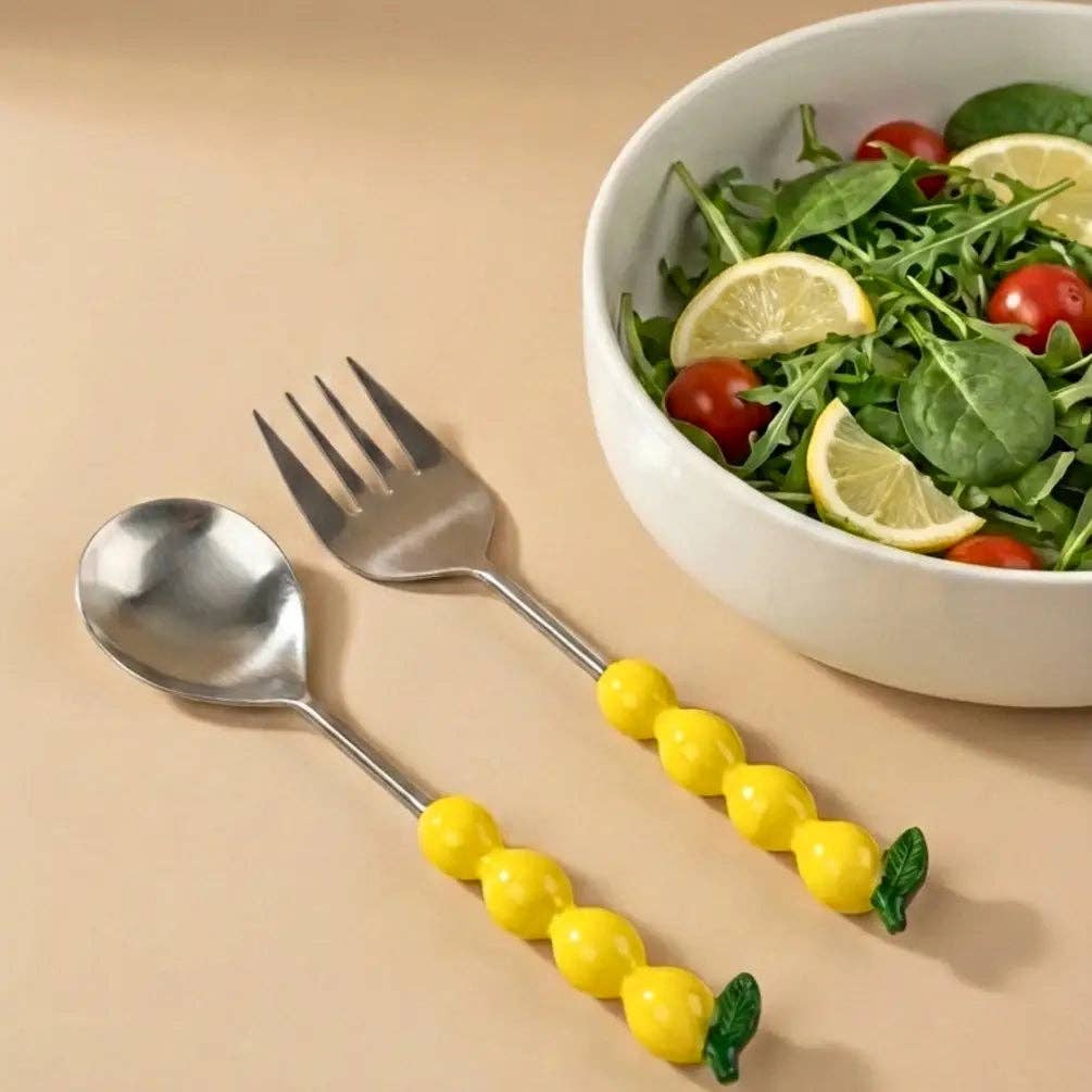 Salad Server with Lemon Handle