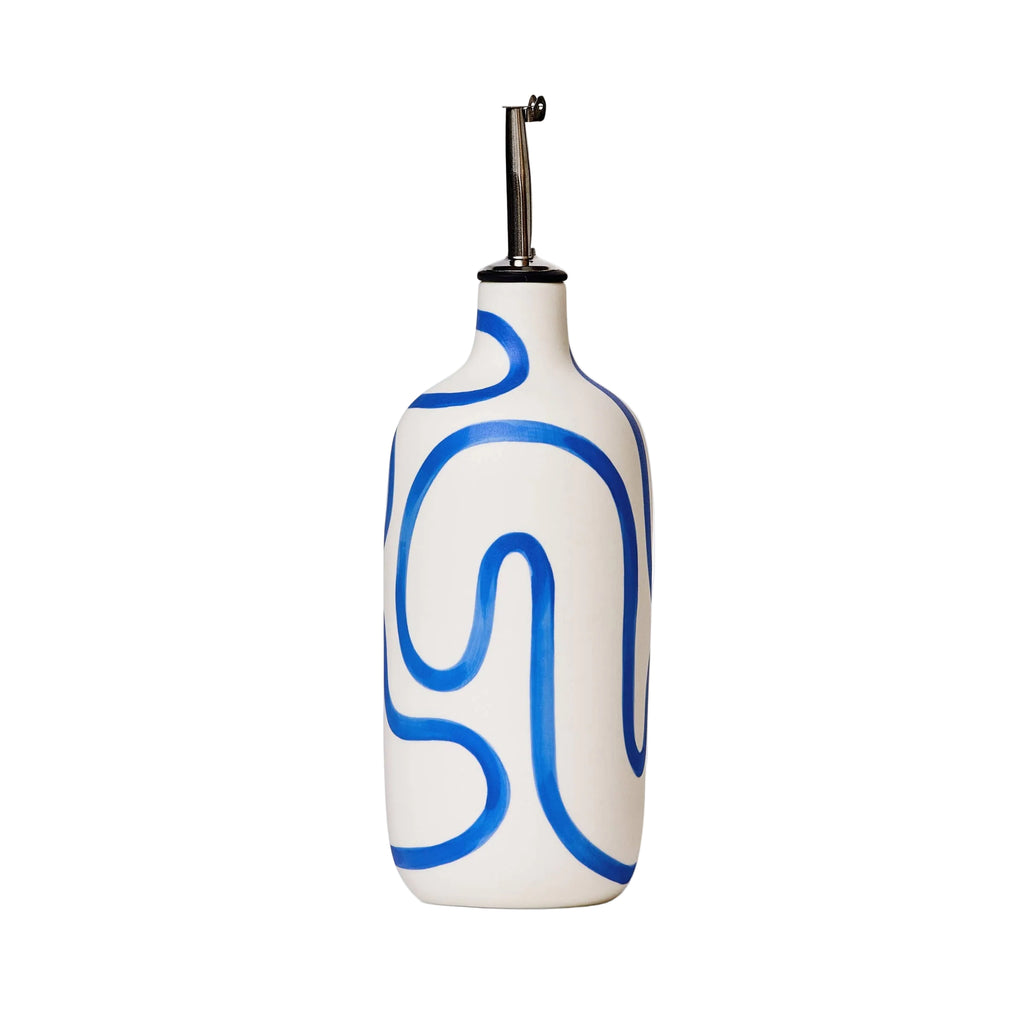 Oil / Vinegar Cruets - Cobalt Outline: Tall