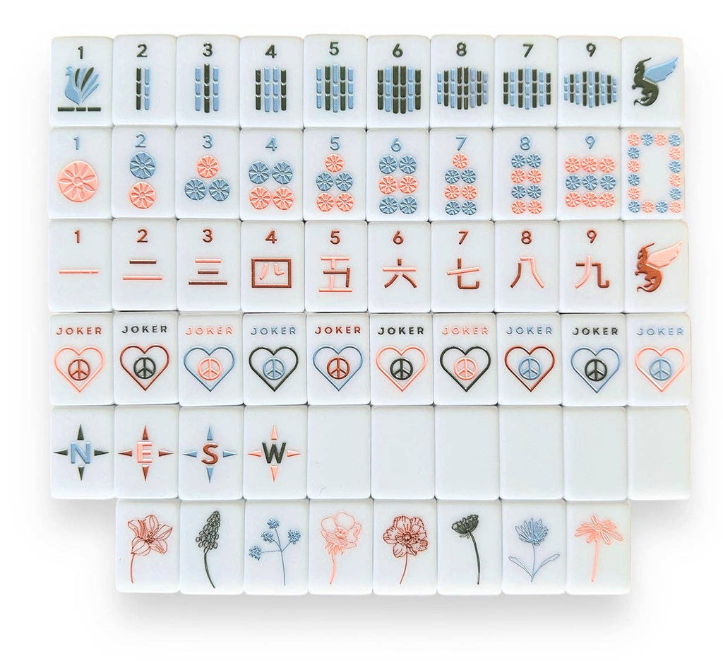 Mahjong Tiles - Desert Dreams Tiles - White