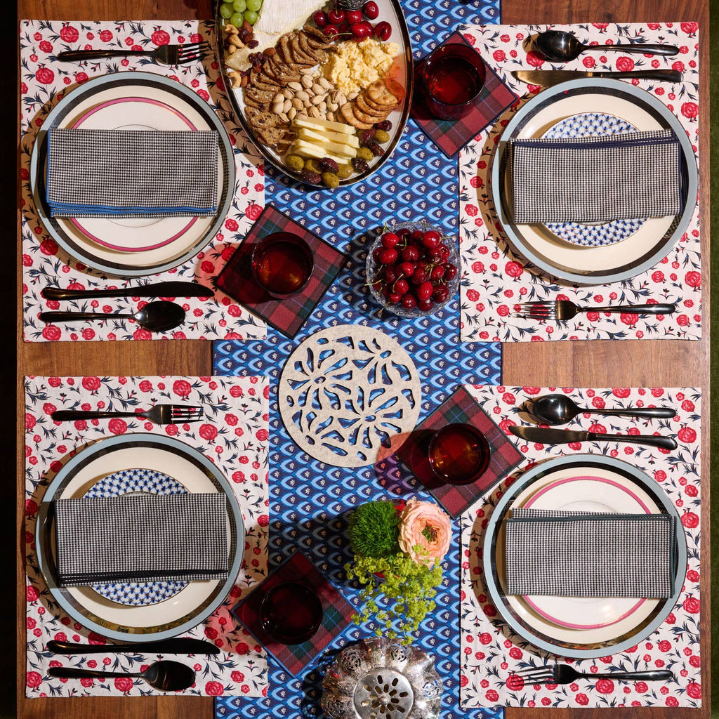 Plaid Cocktail Napkins | Set of 4