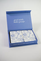Blue Floral Canasta Card Set