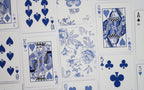 Blue Floral Canasta Card Set