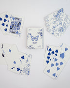 Blue Floral Canasta Card Set