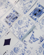 Blue Floral Canasta Card Set